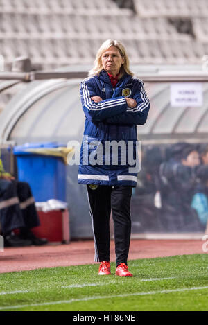 Nicolsia, Zypern. 3. März 2017. Anna Signeul (SCO) Fußball: Zypern Frauen WM 2017 Gruppe B match zwischen Schottland 0-2 Südkorea im GSP-Stadion in Nicolsia, Zypern. Bildnachweis: Maurizio Borsari/AFLO/Alamy Live-Nachrichten Stockfoto