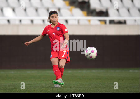 Nicolsia, Zypern. 3. März 2017. Ji So-Yun (KOR) Fußball: Zypern Frauen WM 2017 Gruppe B match zwischen Schottland 0-2 Südkorea im GSP-Stadion in Nicolsia, Zypern. Bildnachweis: Maurizio Borsari/AFLO/Alamy Live-Nachrichten Stockfoto