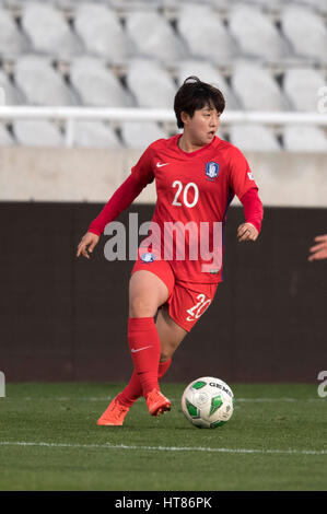 Nicolsia, Zypern. 3. März 2017. Lee So-Dam (KOR) Fußball: Zypern Frauen WM 2017 Gruppe B match zwischen Schottland 0-2 Südkorea im GSP-Stadion in Nicolsia, Zypern. Bildnachweis: Maurizio Borsari/AFLO/Alamy Live-Nachrichten Stockfoto