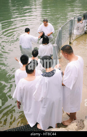 Yardenit Taufstelle, in der Nähe von Bet Yerah, Israel, Stockfoto