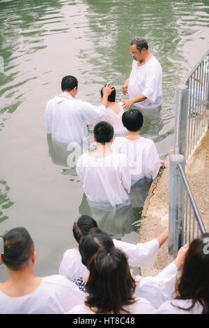 Yardenit Taufstelle, in der Nähe von Bet Yerah, Israel, Stockfoto