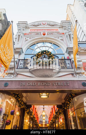 England, London, Old Bond Street, die Royal Arcade Stockfoto