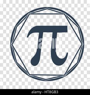 Symbol-Urlaub - Pi-Tag. Symbol in der linearen Stil Stock Vektor