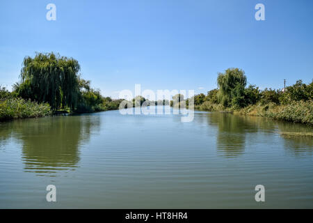 Poltawa Yerik. Landschaft Fluss, Wasser und Bäume Stockfoto