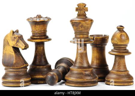 Bauern zu Opfern isolierten auf weißen Hintergrund Stockfoto