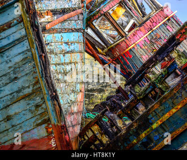 Salen geerdet Schiffswracks auf der Isle of Mull Stockfoto