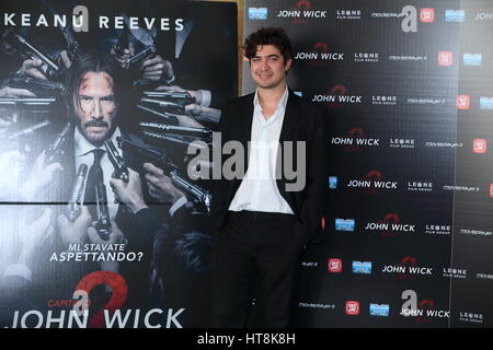 Roma, Italien. 8. März 2017. Italienischer Schauspieler Riccardo Scamarcio beim Fototermin des Films "John Wick - Capitolo 2", Spielfilm von Chad Stahelski Credit: Matteo Nardone/Pacific Press/Alamy Live News Stockfoto