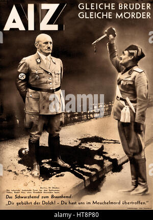 AIZ - Gleiche Bruder Gleiche Morder - Aiz - Gleiche Bruder Gleiche Mörder - gleiche Bruder gleichen Mörder Adolf Hitler - Nazi-Deutschland Berlin Zweiter Weltkrieg Stockfoto