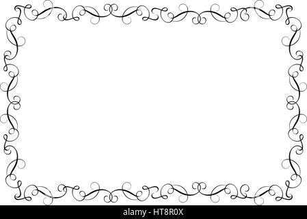 Dekorative Rahmen und Grenzen-Kunst. Kalligraphie, Vektor-Illustration EPS10 Schriftzug. Stock Vektor