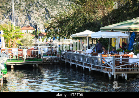 Waterfront Restaurant, Selimiye, Bozburun Halbinsel, Türkei Stockfoto