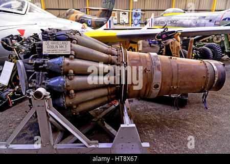 De Havilland Goblin Mk3 Vampir T11-Jet-engine Stockfoto