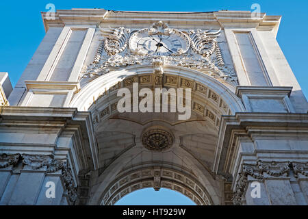 Arco da Rua Augusta am Praça Do Comercio, Lissabon, Portugal Stockfoto