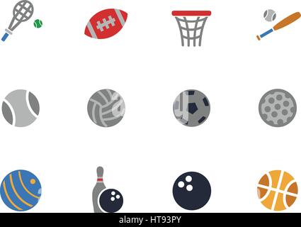 Sport-Kugeln web Icons für User Interfacedesign Stock Vektor