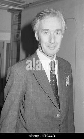 John Ganzoni (Herr Belstead), Conservative party Peer und Leiter des House Of Lords, besucht am Parteitag in Blackpool, England am 10. Oktober 1989. Stockfoto