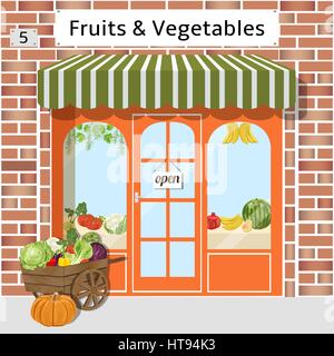 Obst und Gemüse-shop Stock Vektor