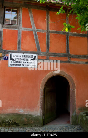 Im Ökomuseum d ' Alsace ist der größte lebende Freilichtmuseum in Frankreich und zeigt ein elsässisches Dorf aus dem frühen 20. Jahrhundert. Es veranschaulicht, was sind Stockfoto