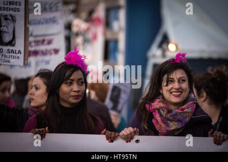 Rom, Italien. 8. März 2017. Demonstration der Frauen für gleiche Rechte im Rahmen des internationalen Frauentages. Bildnachweis: Andrea Ronchini/Pacific Press/Alamy Live-Nachrichten Stockfoto