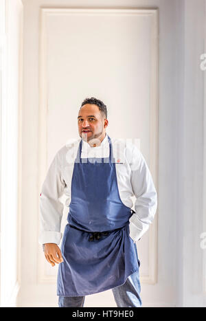 Starkoch Michael Caines im seine neue Lympstone Manor zeitgenössische Country House Hotel in der Nähe von Exmouth, Devon, UK Stockfoto