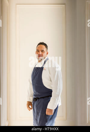 Starkoch Michael Caines im seine neue Lympstone Manor zeitgenössische Country House Hotel in der Nähe von Exmouth, Devon, UK Stockfoto