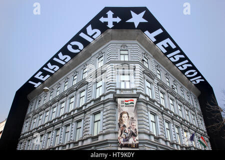 Das Haus der Terro Museum, Andrássy Avenue, Budapest, Ungarn. Es enthält Exponate im Zusammenhang mit der faschistischen und kommunistischen Regime im 20.- Stockfoto