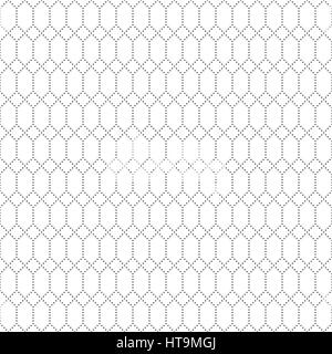 Nahtlose Muster. Abstrakte geometrische strukturierten Hintergrund. Einfache Struktur mit sich regelmäßig wiederholenden punktierte Sechsecke und Rauten. Vektorelement von g Stock Vektor