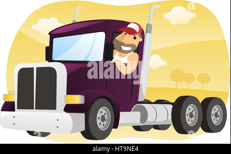 LKW-Cartoon-illustration Stockfoto