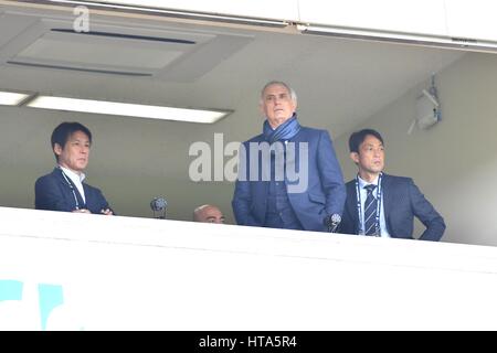 Chiba, Japan. 5. März 2017. (L-R) Akira Nishino, Vahid Halilhodzic, GKYukiya Hamano Fußball: Japan Nationalmannschaft Trainer Vahid Halilhodzic besucht 2017 J1 Ligaspiel zwischen Kashiwa Reysol 1-3 Gamba Osaka im Hitachi Kashiwa Soccer Stadium in Chiba, Japan. Bildnachweis: AFLO/Alamy Live-Nachrichten Stockfoto