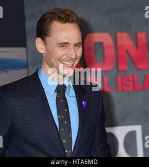 Los Angeles, USA. 8. März 2017. Tom Hiddleston 097 bei der Kong Skull Island-Premiere auf der Microsoft-Theatre in Los Angeles. 8. März 2017. Bildnachweis: Longifilis/USA/Alamy Live-Nachrichten Stockfoto