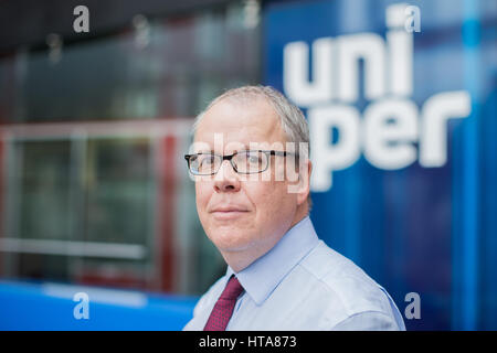 Düsseldorf, Deutschland. 9. März 2017. Klaus Schäfer, der CEO von Uniper in Düsseldorf, Deutschland, 9. März 2017. Das Unternehmen ist die Freigabe seiner jährlichen Finanzberichts. Foto: Rolf Vennenbernd/Dpa/Alamy Live News Stockfoto