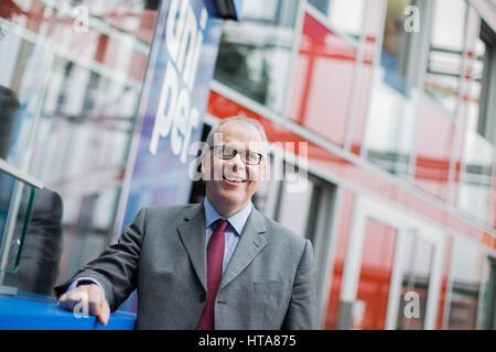 Düsseldorf, Deutschland. 9. März 2017. Klaus Schäfer, der CEO von Uniper in Düsseldorf, Deutschland, 9. März 2017. Das Unternehmen ist die Freigabe seiner jährlichen Finanzberichts. Foto: Rolf Vennenbernd/Dpa/Alamy Live News Stockfoto