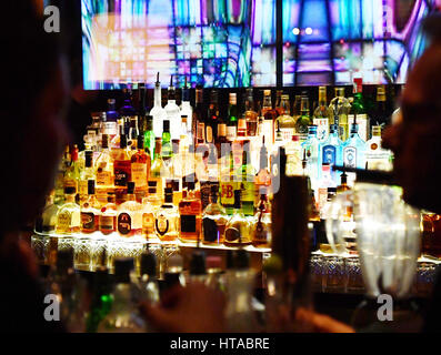 Berlin, Deutschland. 13. Februar 2017. Blick auf die Bar in Berlin, Deutschland, 13. Februar 2017 zu befreien. Foto: Jens Kalaene/Dpa-Zentralbild/ZB/Dpa/Alamy Live News Stockfoto