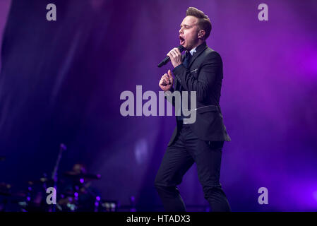 Leeds UK. 9. März 2017. Olly Murs führt in der Leeds erste direkte Arena, Leeds UK auf seine Überschrift UK-Tour 2017, Leeds 03.09.2017 © Gary Mather/Alamy Live News Stockfoto