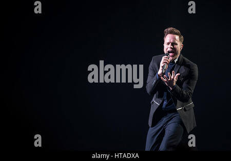 Leeds UK. 9. März 2017. Olly Murs führt in der Leeds erste direkte Arena, Leeds UK auf seine Überschrift UK-Tour 2017, Leeds 03.09.2017 © Gary Mather/Alamy Live News Stockfoto