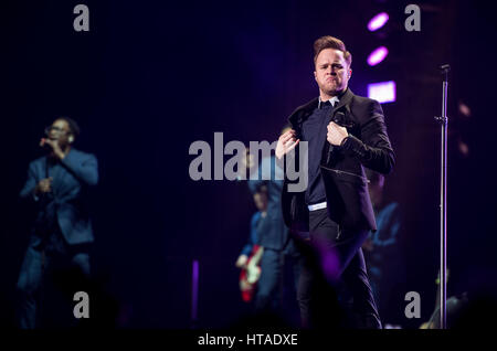 Leeds UK. 9. März 2017. Olly Murs führt in der Leeds erste direkte Arena, Leeds UK auf seine Überschrift UK-Tour 2017, Leeds 03.09.2017 © Gary Mather/Alamy Live News Stockfoto