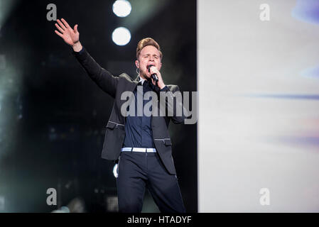 Leeds UK. 9. März 2017. Olly Murs führt in der Leeds erste direkte Arena, Leeds UK auf seine Überschrift UK-Tour 2017, Leeds 03.09.2017 © Gary Mather/Alamy Live News Stockfoto