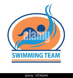 Schwimmen-Team-logo Stock Vektor