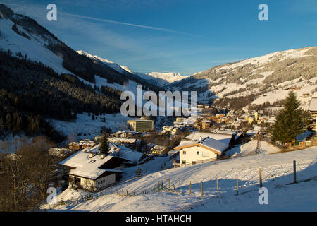 Saalbach Hinterglemm - Österreichisches Skigebiet Stockfoto