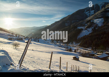 Saalbach Hinterglemm - Österreichisches Skigebiet Stockfoto