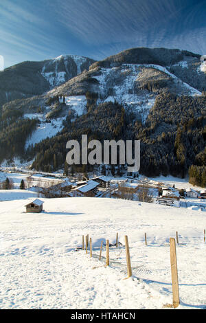 Saalbach Hinterglemm - Österreichisches Skigebiet Stockfoto