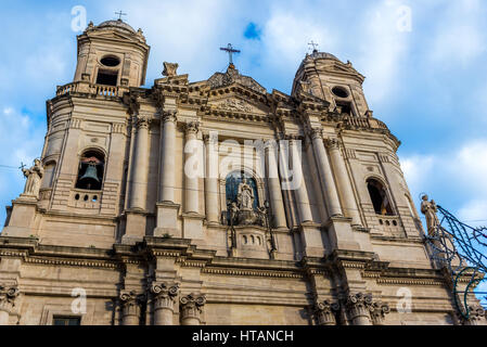 Kirche des Heiligen Franziskus (Chiesa di San Francesco Lucini all'Immacolata) bei Francis of Assisi Square in Stadt Catania, Sizilien-Insel, Italien Stockfoto