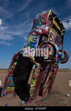 Cadillac Ranch, Amarillo, Texas, USA Stockfoto