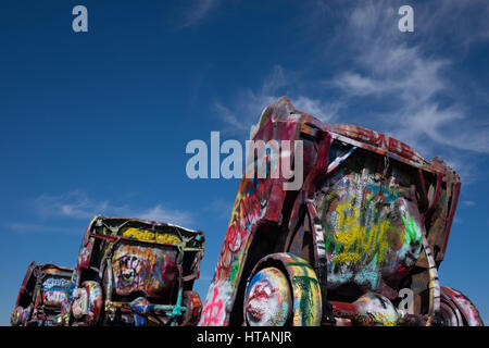 Cadillac Ranch, Amarillo, Texas, USA Stockfoto