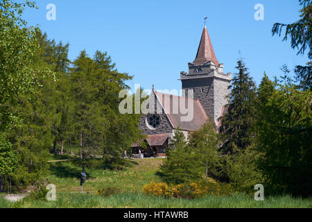 Crathie Kirk Kirche in der Nähe von Balmoral Castle in den schottischen Highlands. VEREINIGTES KÖNIGREICH. Stockfoto
