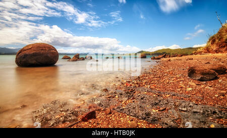 Koutu Boulders Beach, Northland. Neuseeland Stockfoto