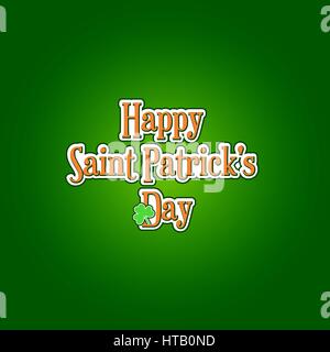 St. Patricks Day Hintergrund mit typografischen label Stock Vektor