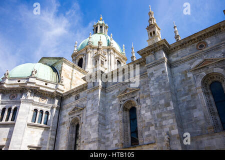 Como-Kathedrale (Cattedrale di Santa Maria Assunta, Duomo di Como), häufig beschrieben als die letzte gotische Kathedrale in Italien gebaut. Stockfoto