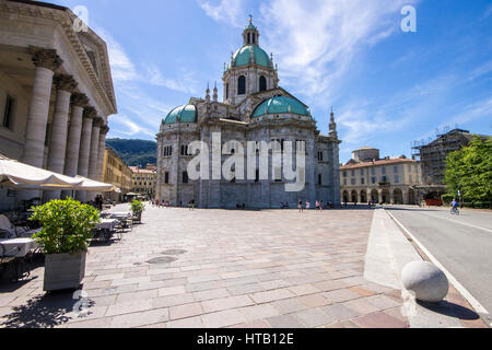 Como-Kathedrale (Cattedrale di Santa Maria Assunta, Duomo di Como), häufig beschrieben als die letzte gotische Kathedrale in Italien gebaut. Stockfoto