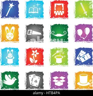 magisches Web Icons im Grunge-Stil für User Interfacedesign Stock Vektor