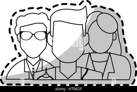 Gruppe von gesichtslosen Ärzte Symbolbild Stock Vektor