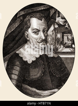 Wallenstein oder Albrecht Wenzel Eusebius von Waldstein, 1583-1634, Herzog von Friedland und Sagan, Kommandeur der kaiserlichen Truppen in der dreißig Jahren Stockfoto